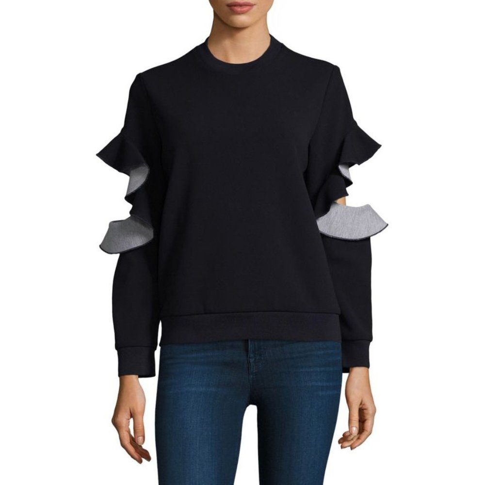 Prose & Poetry Rory Ruffled Sleeve Sweatshirt